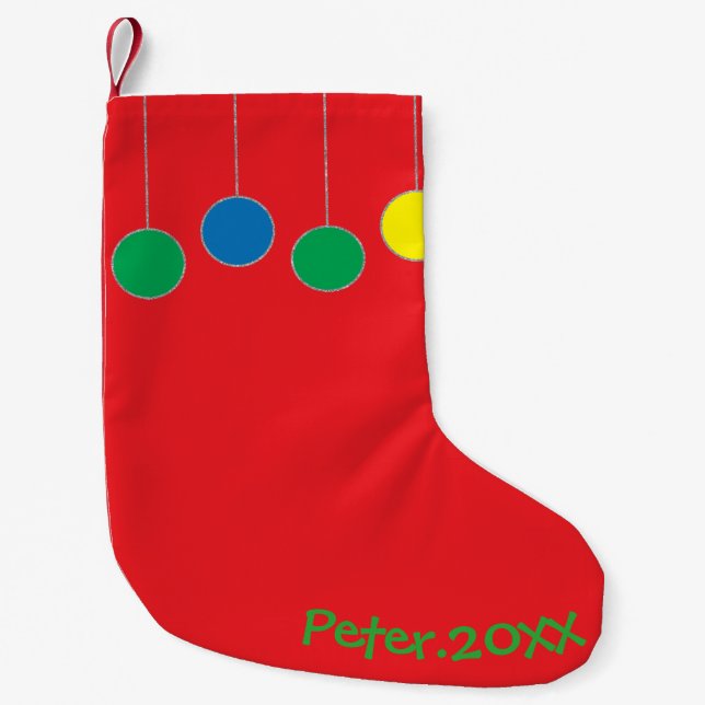 Christmas Stocking "Merry Christmas Ornaments" (Front)