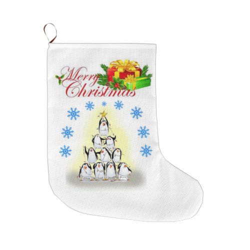 Christmas Stocking Penguin Large Christmas Stocking