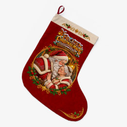 Christmas Stocking – Santa Claus and Mrs. Claus em