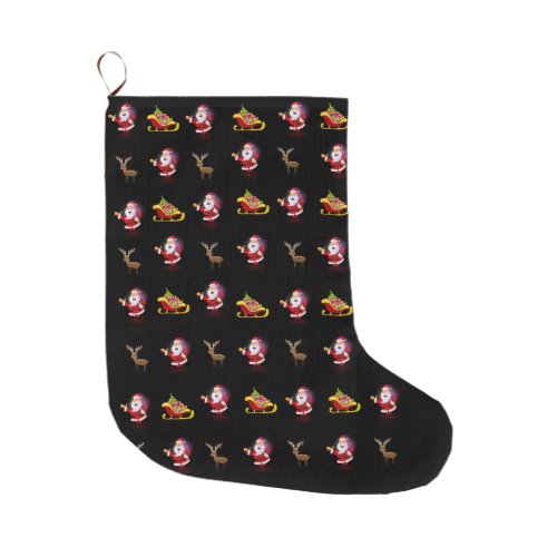 Christmas Stocking Santa Large Christmas Stocking