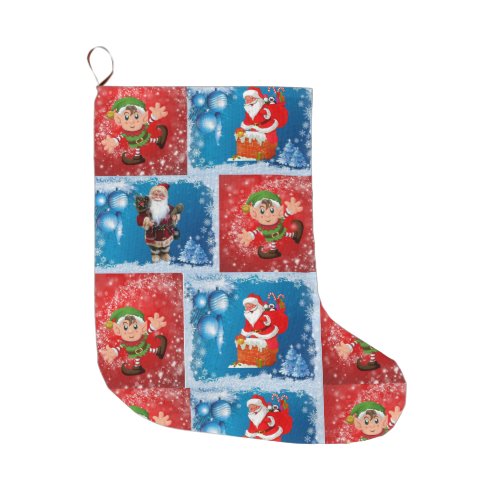 Christmas Stocking Santa Large Christmas Stocking