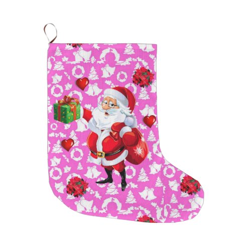 Christmas Stocking Santa Large Christmas Stocking