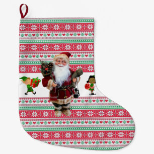 Christmas Stocking, Santa Large Christmas Stocking