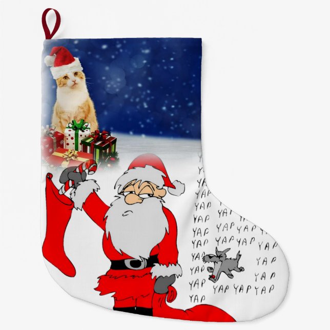 Christmas Stocking, Santa Large Christmas Stocking (Front)