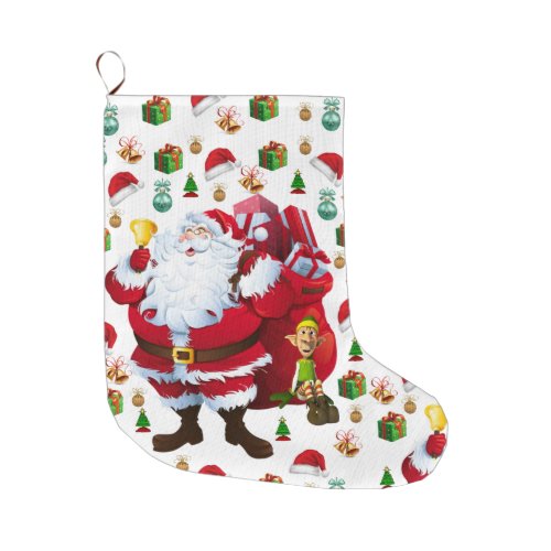 Christmas Stocking Santa Large Christmas Stocking