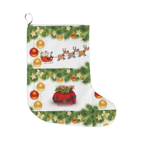 Christmas Stocking Santa Large Christmas Stocking