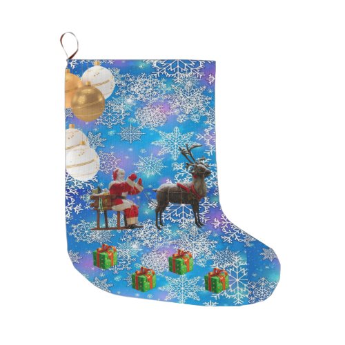 Christmas Stocking Santa Large Christmas Stocking