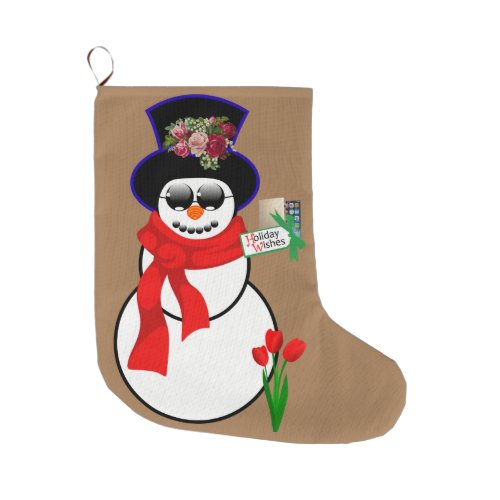 Christmas Stocking Snowman Iphone Large Christmas Stocking