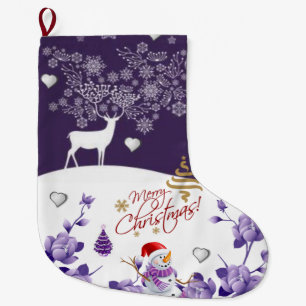 Christmas Stocking, Snowman Large Christmas Stocking
