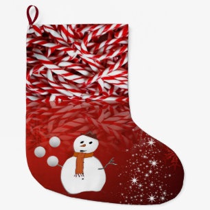 Christmas Stocking, Snowman Large Christmas Stocking