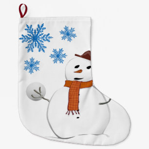 Christmas Stocking, Snowman Large Christmas Stocking