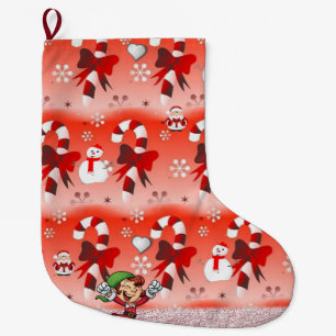 Christmas Stocking, Snowman Large Christmas Stocking