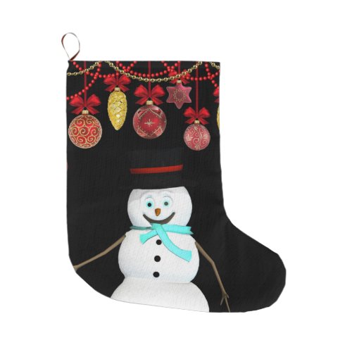 Christmas Stocking Snowman Large Christmas Stocking