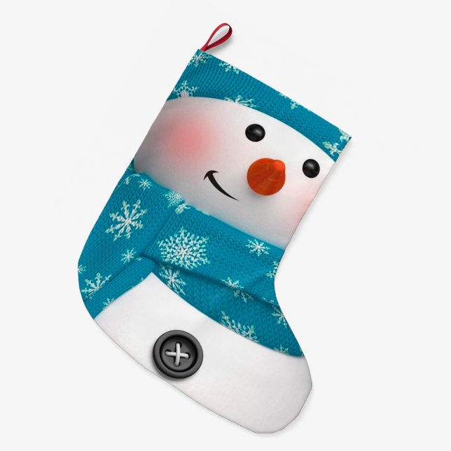 Christmas Stocking/Snowman Large Christmas Stocking (Front (Hanging))