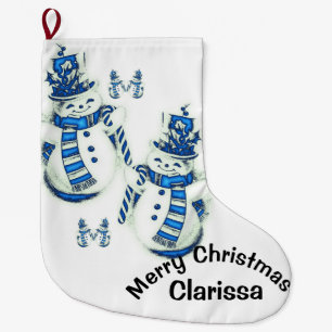 Christmas Stocking, Snowman Large Christmas Stocking