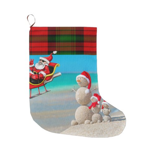 Christmas Stocking Snowman Large Christmas Stocking