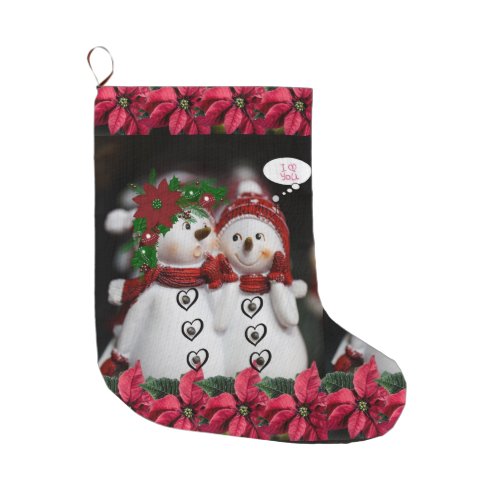 Christmas Stocking Snowman Large Christmas Stocking