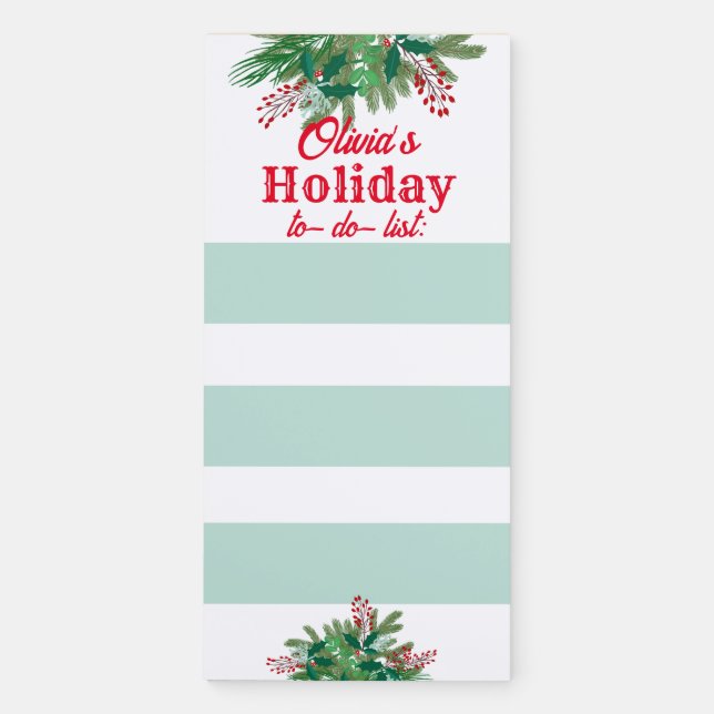 Christmas stocking stuffer holiday to do list magnetic notepad (Front)