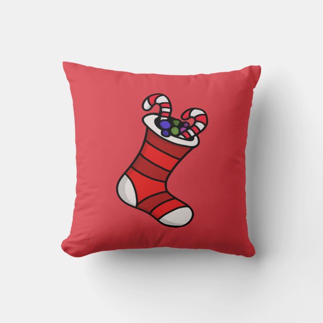 Christmas stocking throw pillow (Front)