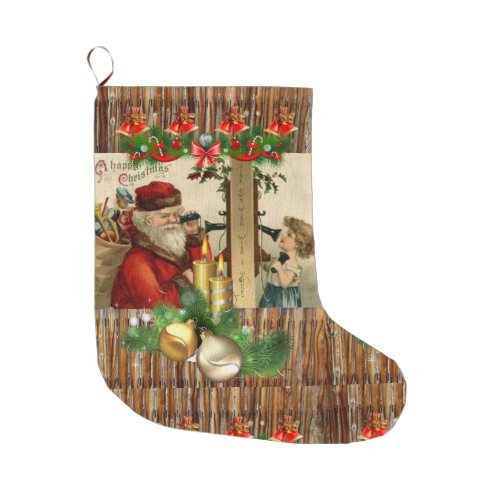 Christmas Stocking Vintage Large Christmas Stocking