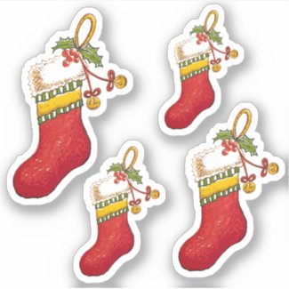 Christmas Stocking Vinyl Cut stickers
