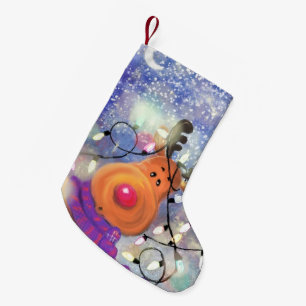 Christmas Stocking with Happy Reindeer