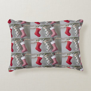 CHRISTMAS STOCKINGS ACCENT PILLOW