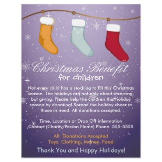 Christmas Stockings Benifit for Children Flyer