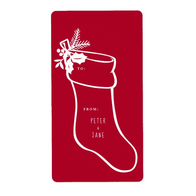 Christmas stockings design label (Front)
