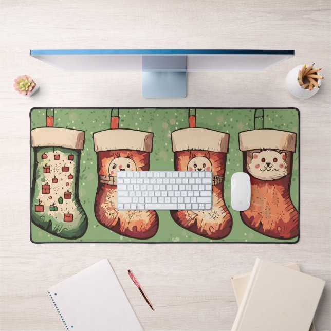 Christmas Stockings Desk Mat (Office 1)