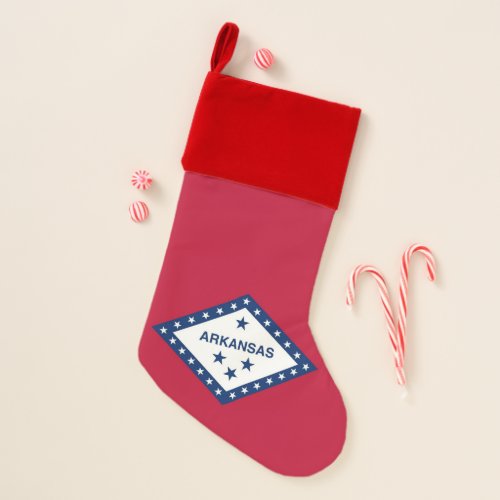 Christmas Stockings Flag of Arkansas USA