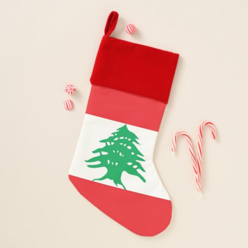 Christmas Stockings Flag of Lebanon