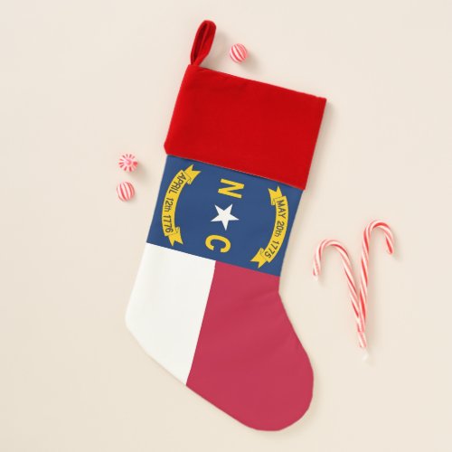 Christmas Stockings Flag of North Carolina USA