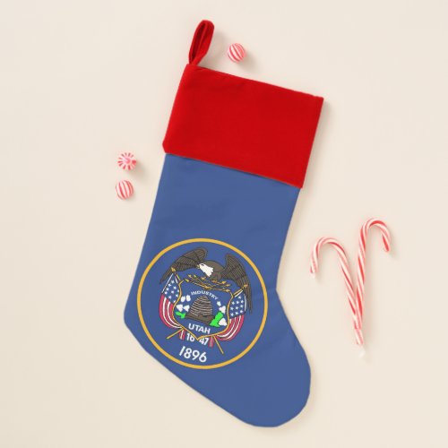 Christmas Stockings Flag of Utah State USA