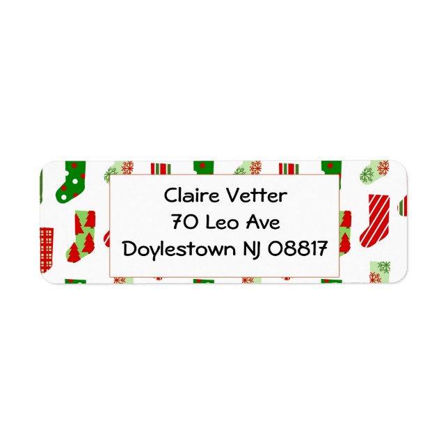 Christmas Stockings Label (Front)