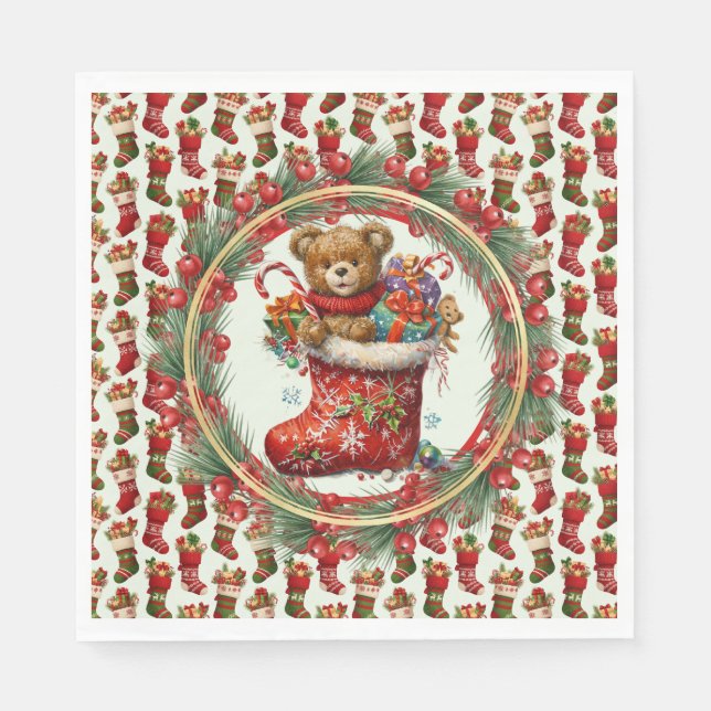 Christmas Stockings Napkins (Front)