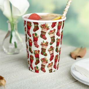 Christmas Stockings Paper Cups