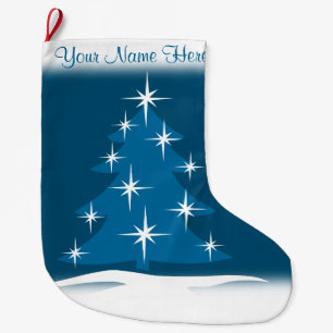 Christmas Stockings Personalized Blue Christmas