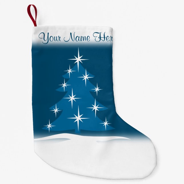 Christmas Stockings Personalized Blue Christmas (Front)