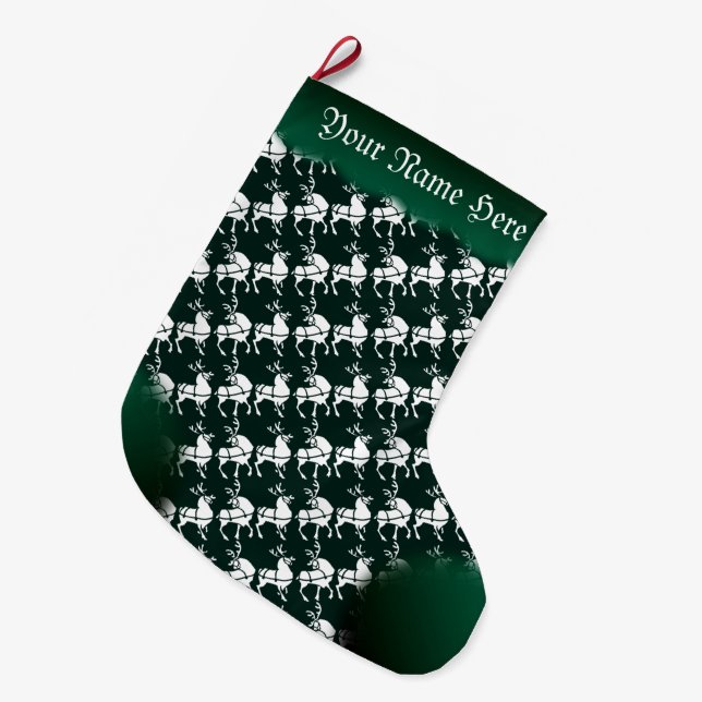 Christmas Stockings Personalized Reindeer Stocking (Front (Hanging))