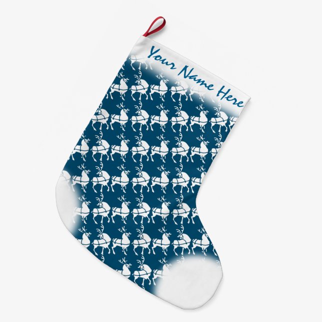 Christmas Stockings Personalized Reindeer Stocking (Front (Hanging))