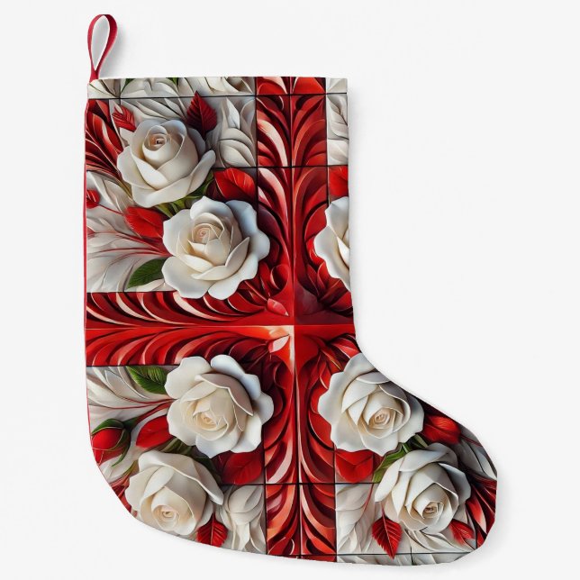Christmas Stockings with English Roses (Front)
