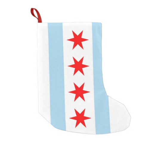 Christmas Stockings with Flag of Chicago USA