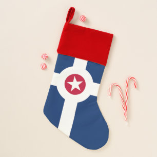 Christmas Stockings with Flag of Indianapolis