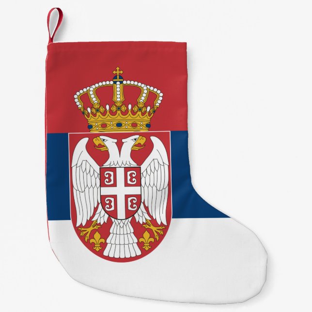 Christmas Stockings with Flag of Serbia (Front)