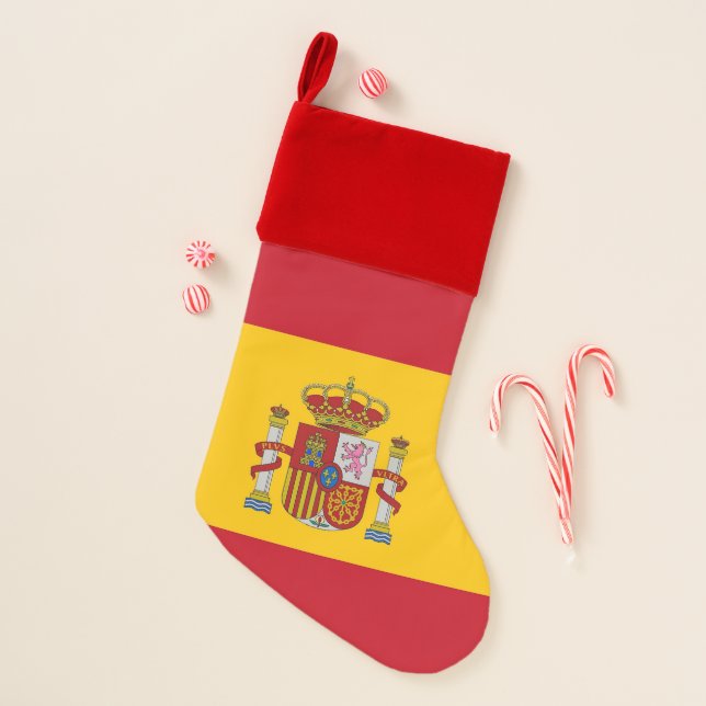 Christmas Stockings with Flag of Spain (Front)