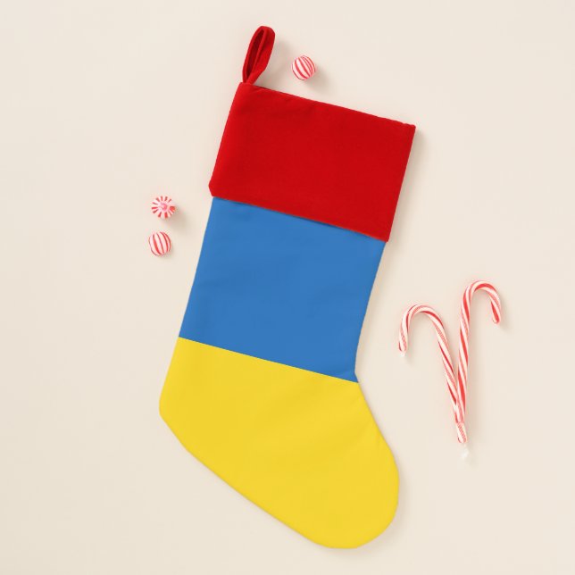 Christmas Stockings with Flag of Ukraine (Front)