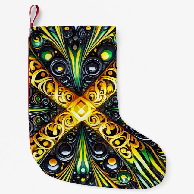 Christmas Stockings with Jamaican Colors (Front)