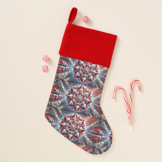 Christmas Stockings with Norwegian Design (Front)