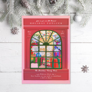 Christmas Storefront Holiday Party Invitation